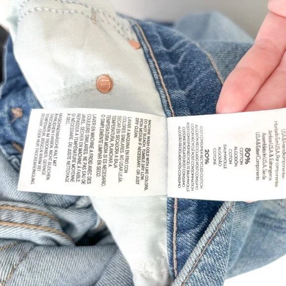 MOTHER Dodger Ankle Blue Flare & Wide Leg Jeans - Picture 10 of 11